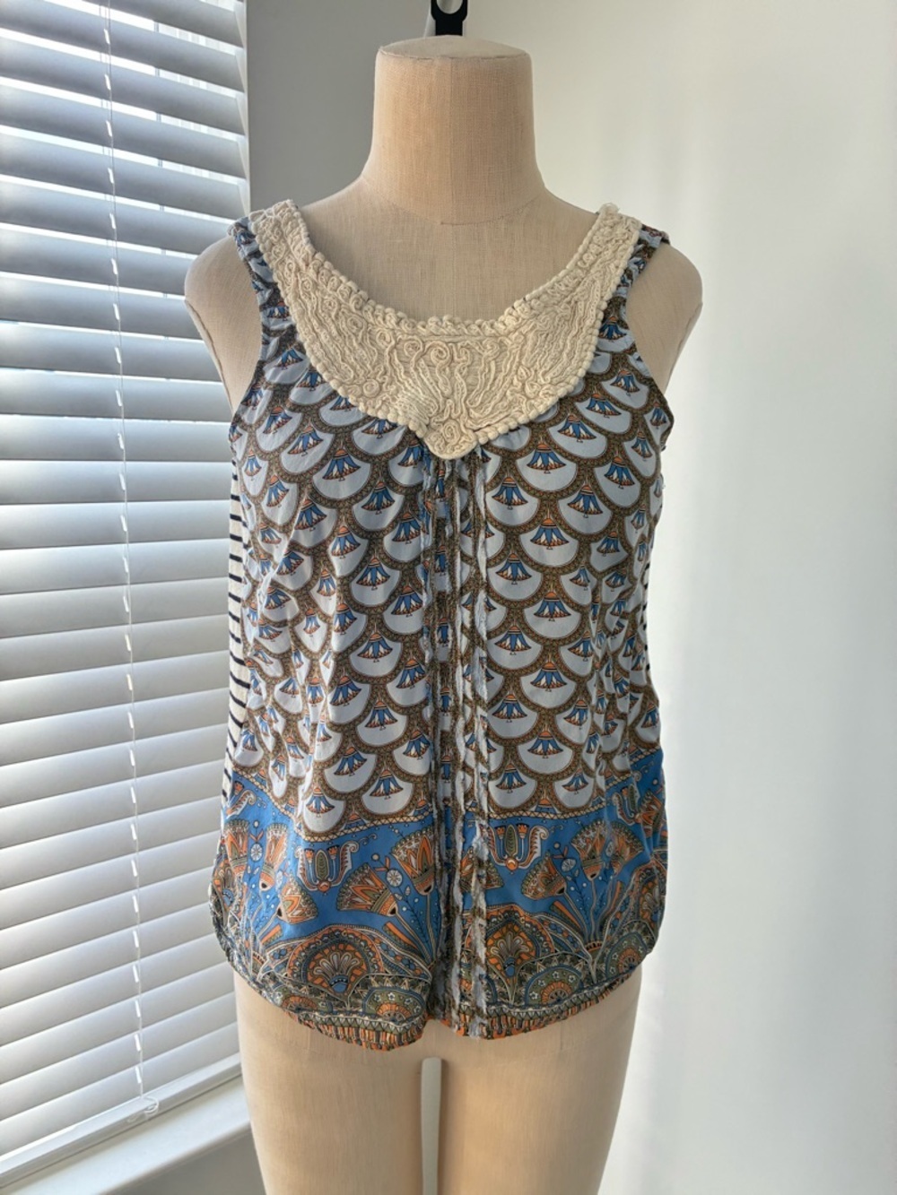Tiny Anthropologie Santa Clara Bohemian Crochet Tank Top